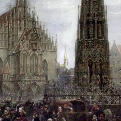 Der Marktplatz zu Nürnberg zur Zeit des Turniers von 1496